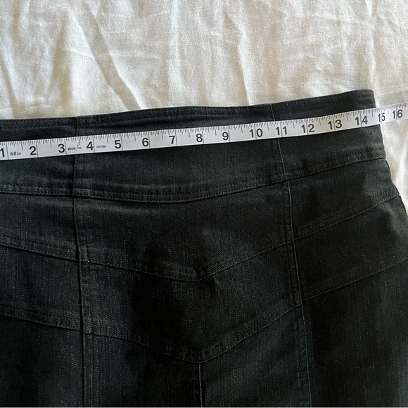 VTG Nanette Lepore Black Denim Classic Pencil Skirt Made in the USA Size 8 - Picture 9 of 13